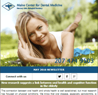 Dr. Imam Mohammed , Maine Center for Dental Medicine Newsleetr For 2016 May